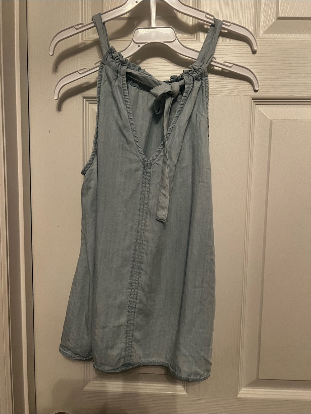 Light Chambray Blue Tie-Back Sleeveless Camisole